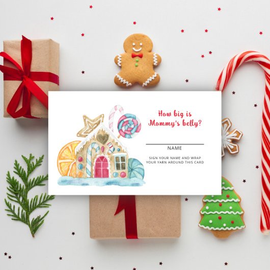 Gingerbread huis - hoe groot is mama's buik informatiekaartje
