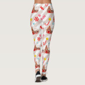 Gingerbread huis Kerst Leggings (Achterkant)