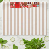 Gingerbread Huis keukenhanddoek (Gevouwen)