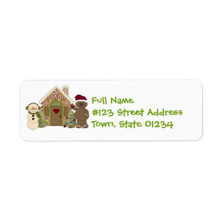 Gingerbread Huis Mailing Labels