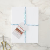 Gingerbread Huis Modern Vrolijk Kerstfeest Cadeaulabel (Met Touw)