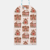 Gingerbread Huis Modern Vrolijk Kerstfeest Cadeaulabel (Achterkant)