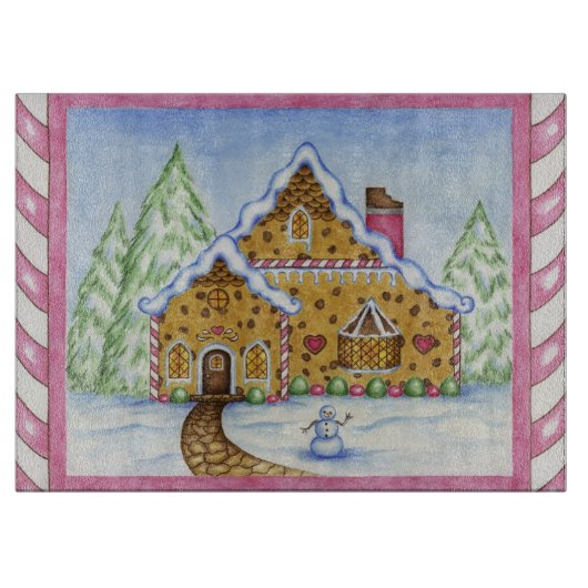 Gingerbread Huis snijplank (Voorkant)