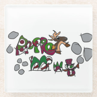 Gingerbread huis speeltuin glazen onderzetter