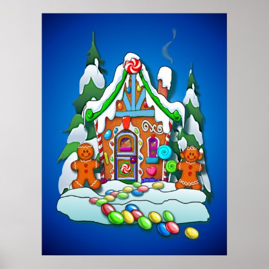 GINGERBREAD HUIS VAN SHARON SHARPE POSTER (Voorkant)