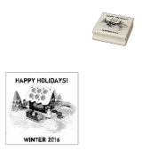 Gingerbread huis Winter Feestdagen Stamper Rubberstempel (Gestempeld)