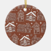 Gingerbread Huizen in het Snow Tree Ornament (Voorkant)