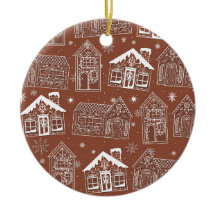 Gingerbread Huizen in het Snow Tree Ornament