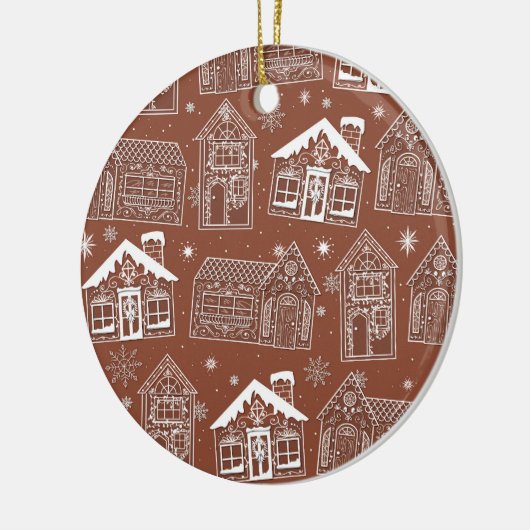 Gingerbread Huizen in het Snow Tree Ornament (Links)