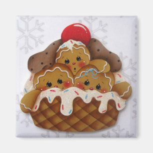 Gingerbread Ice Cream Sweeties Magnet Magneet