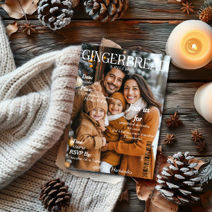Gingerbread & Jingle Bash Party Magazine omslag Kaart