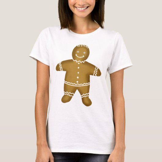 Gingerbread jongen glimlachen t-shirt (Voorkant)