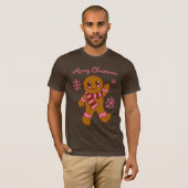 Gingerbread Jongen Kerstmis T-shirt (Voorkant volledig)