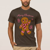 Gingerbread Jongen Kerstmis T-shirt (Voorkant)