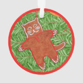 GINGERBREAD KAT Acryl Circle Ornament (achterkant)
