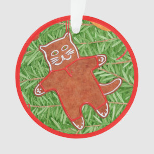 GINGERBREAD KAT Acryl Circle Ornament