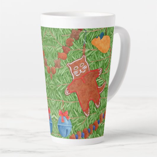 GINGERBREAD KAT Tall Latte Mok (Rechterhoek)