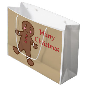 Gingerbread Kerst Gift Bag Groot Cadeauzakje