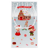 Gingerbread Kerst Gift Paper Bag Klein Cadeauzakje (Achterkant)