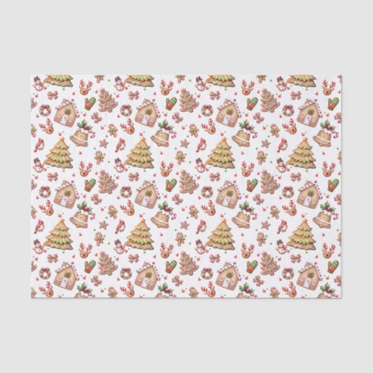 Gingerbread Kerst Tissue Paper Tissuepapier (Voorkant)
