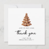 Gingerbread Kerstboom Dank u Feestdagenkaart (Voorkant)