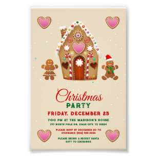 Gingerbread kerstfeest foto afdruk