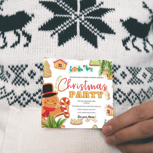 Gingerbread Kerstfeest Kaart