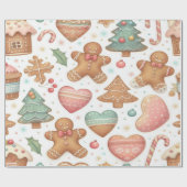 Gingerbread kerstinpakpapier cadeaupapier (Vlak)