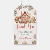 Gingerbread Kerstkoekje Kerstmis Verjaardag Cadeaulabel (Voorkant)