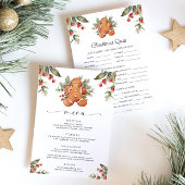 Gingerbread Kerstmenu & Quiz Menu