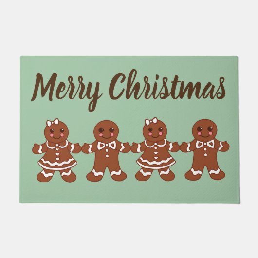 Gingerbread Kerstmis Deurmat Gift (Voorkant)