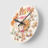 Gingerbread Kerstmis Diner Party Ronde Klok (Hoek)