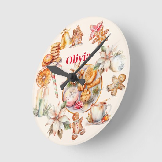 Gingerbread Kerstmis Diner Party Ronde Klok (Hoek)