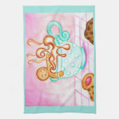 Gingerbread Kerstmis Koffie Keuken Handdoek (Verticaal)