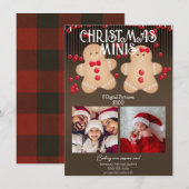 Gingerbread Kerstmis Minis Fotografie Flyer Kaart (Voorkant / Achterkant)