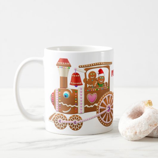Gingerbread Kersttrein Koffiemok (Met donut)