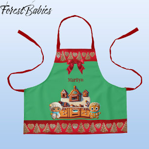 Gingerbread Keuken Jongen & Meisje Cookie Graphic Schort