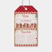 Gingerbread Keuken Recept Cadeau Labels Cadeaulabel (Voorkant)