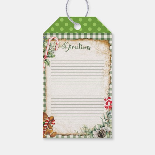 Gingerbread Keuken Recept Cadeau Labels Cadeaulabel (Achterkant)