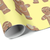 GingerBread Kinder Kerst Cadeaupapier (Rol Hoek)