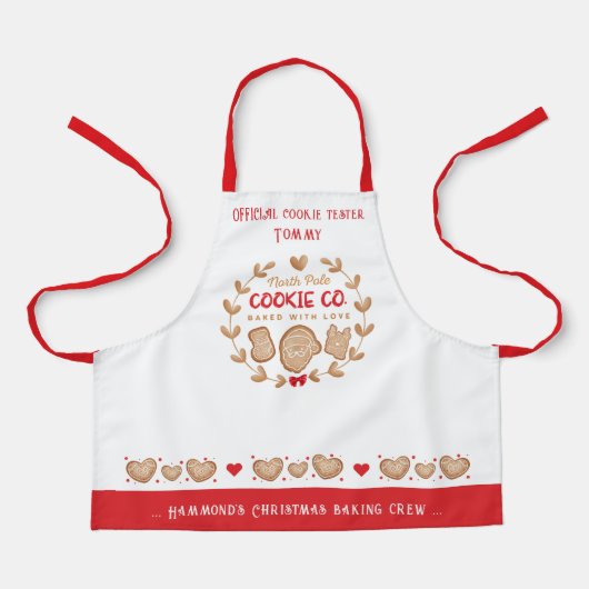 Gingerbread Kinderen Cookie Baking Christmas Schor Schort (Voorkant)
