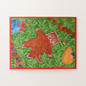 GINGERBREAD KITTY 11x14 Gros Pièces Puzzle (Horizontal)
