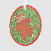 GINGERBREAD KITTY Acrylique Cercle Ornement (devant)