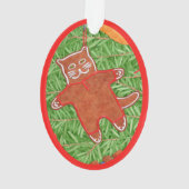 GINGERBREAD KITTY Acrylique Oval Ornement (dos)
