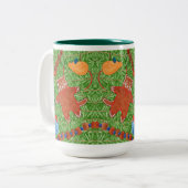 GINGERBREAD KITTY Grand Chasseur Vert Mug Deux Ton (Devant gauche)