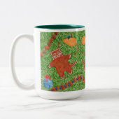 GINGERBREAD KITTY Grand Chasseur Vert Mug Deux Ton (Gauche)
