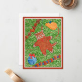 GINGERBREAD KITTY Meowy Noël 4,25x5,5 Carte 3 (Devant/Arrière en situation)