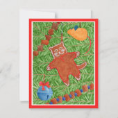 GINGERBREAD KITTY Meowy Noël 4.25x5.5 Carte II (Devant)