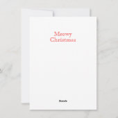 GINGERBREAD KITTY Meowy Noël 4.5x6.25 Carte II (Dos)