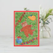 GINGERBREAD KITTY Meowy Noël 4.5x6.25 Carte II (Debout devant)